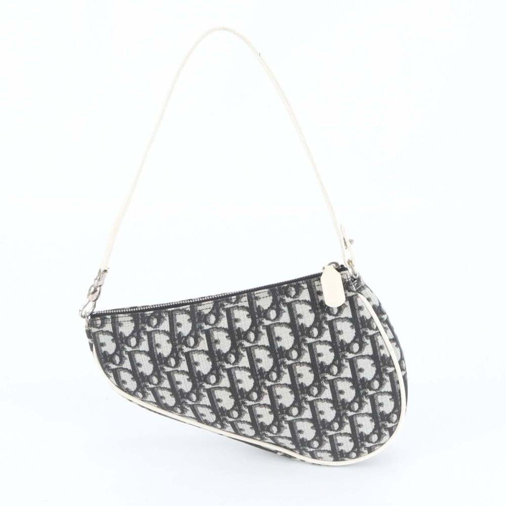 CHRISTIAN DIOR Black Leather Trotter Shoulder Bag - Picture 3 of 8